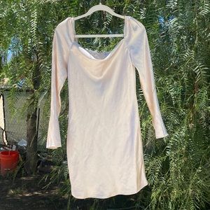 Cream Satin Princess Polly Dress